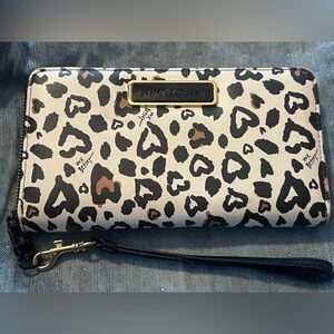 Betsey Johnson Leopard Print Wristlet
